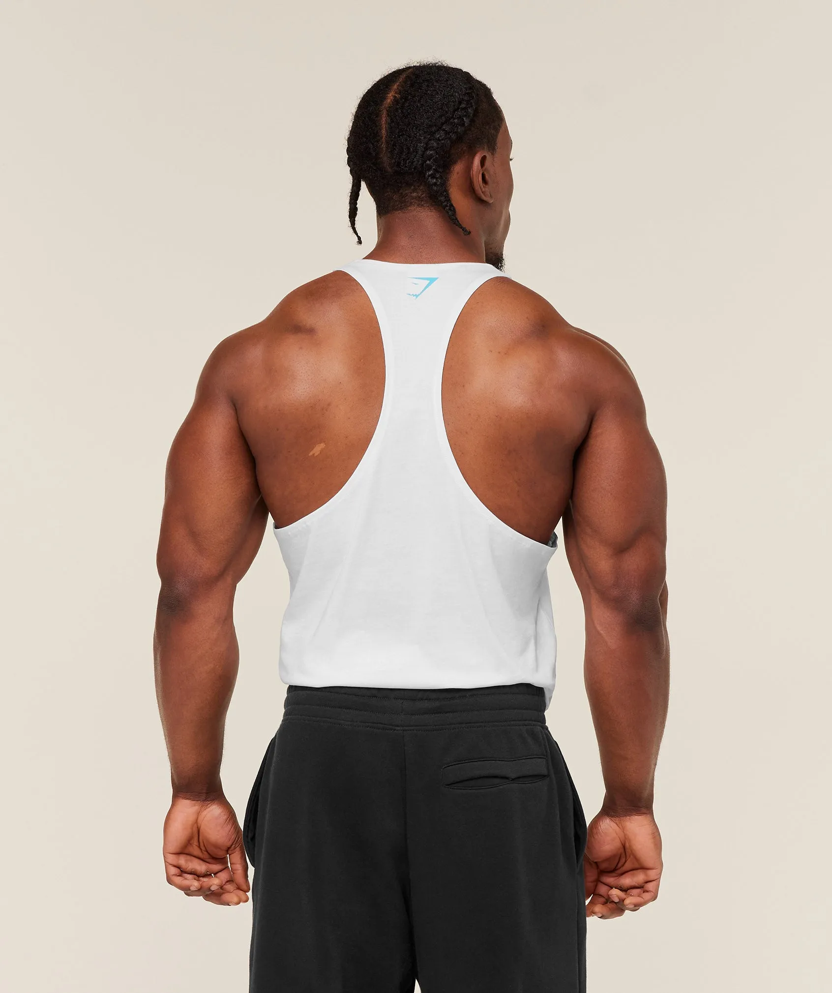 Gymshark Power Stringer - GS White/GS Brand Blue sold by Gymshark product image thumbnail 2