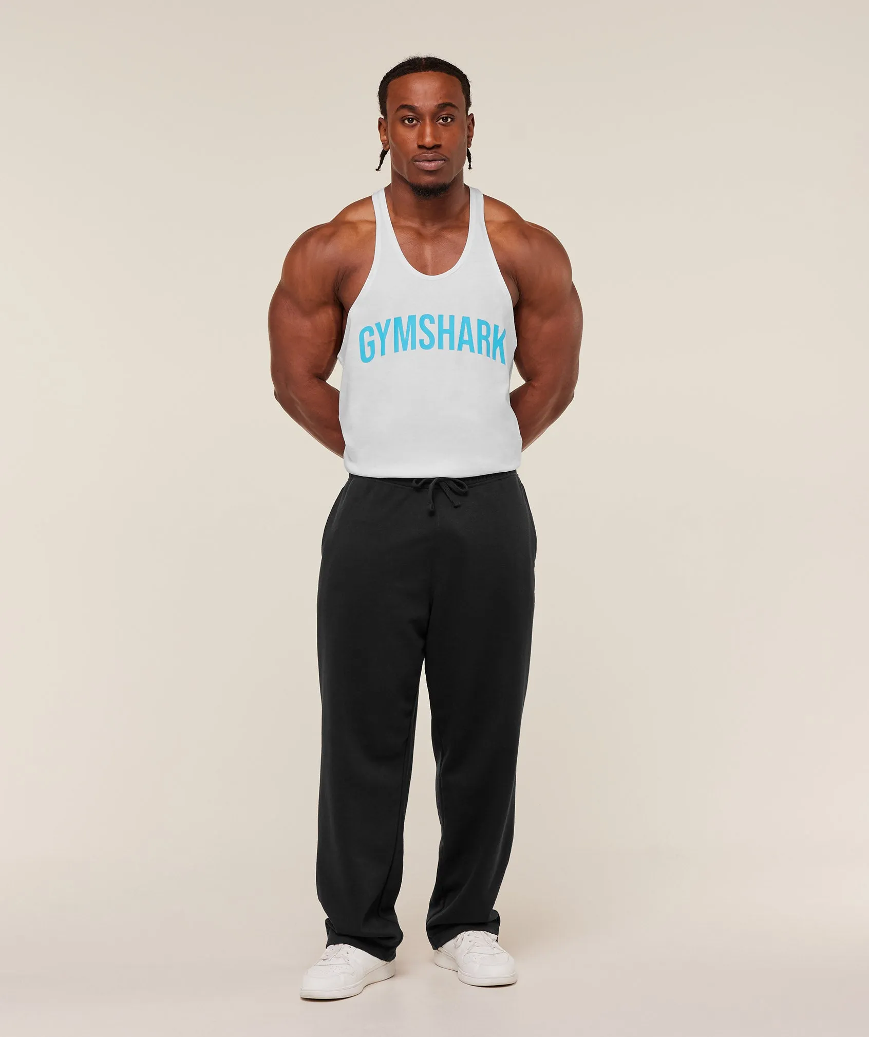Gymshark Power Stringer - GS White/GS Brand Blue sold by Gymshark product image thumbnail 4