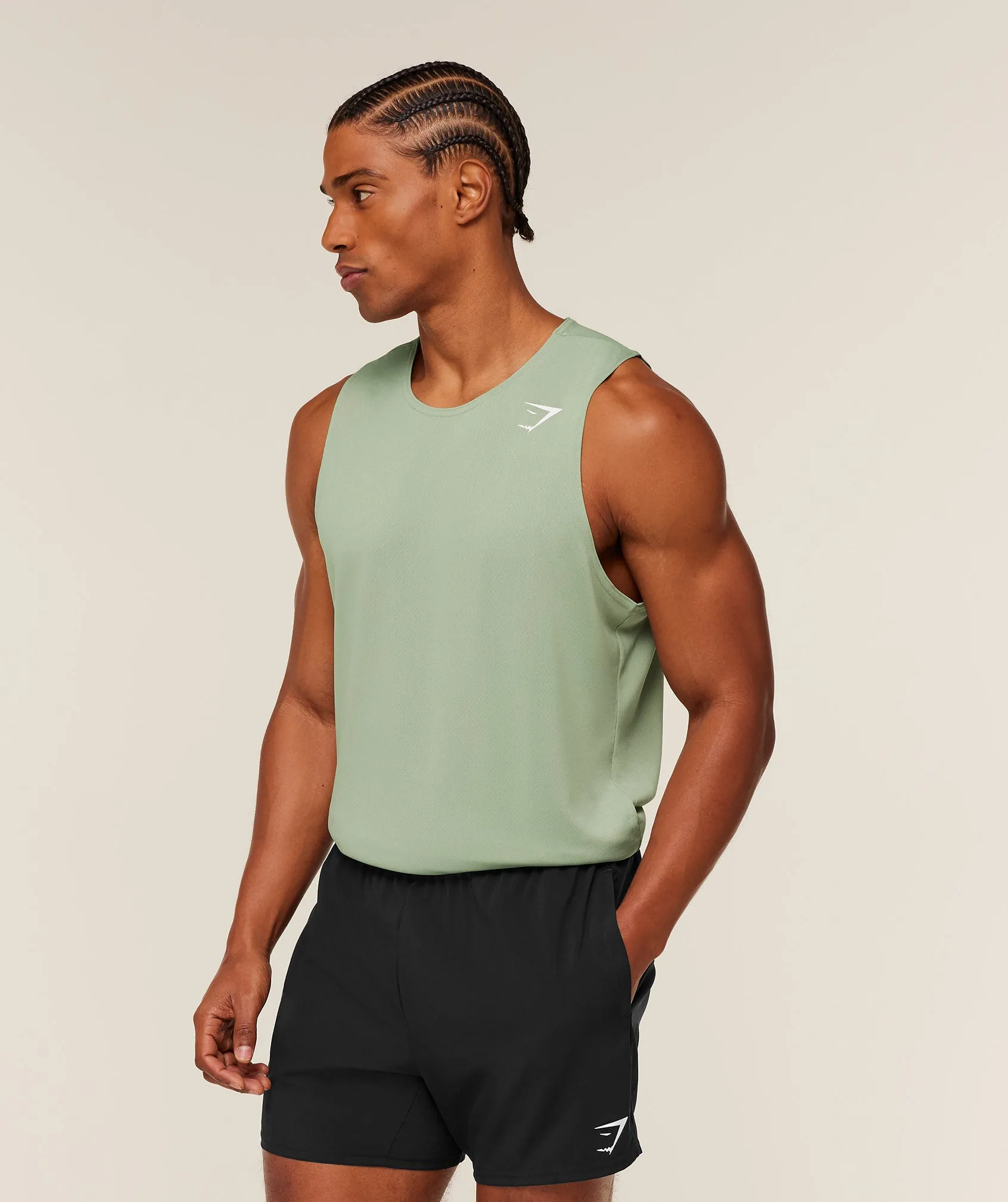 Gymshark Arrival Tank - GS Haze Green sold by Gymshark product image thumbnail 3