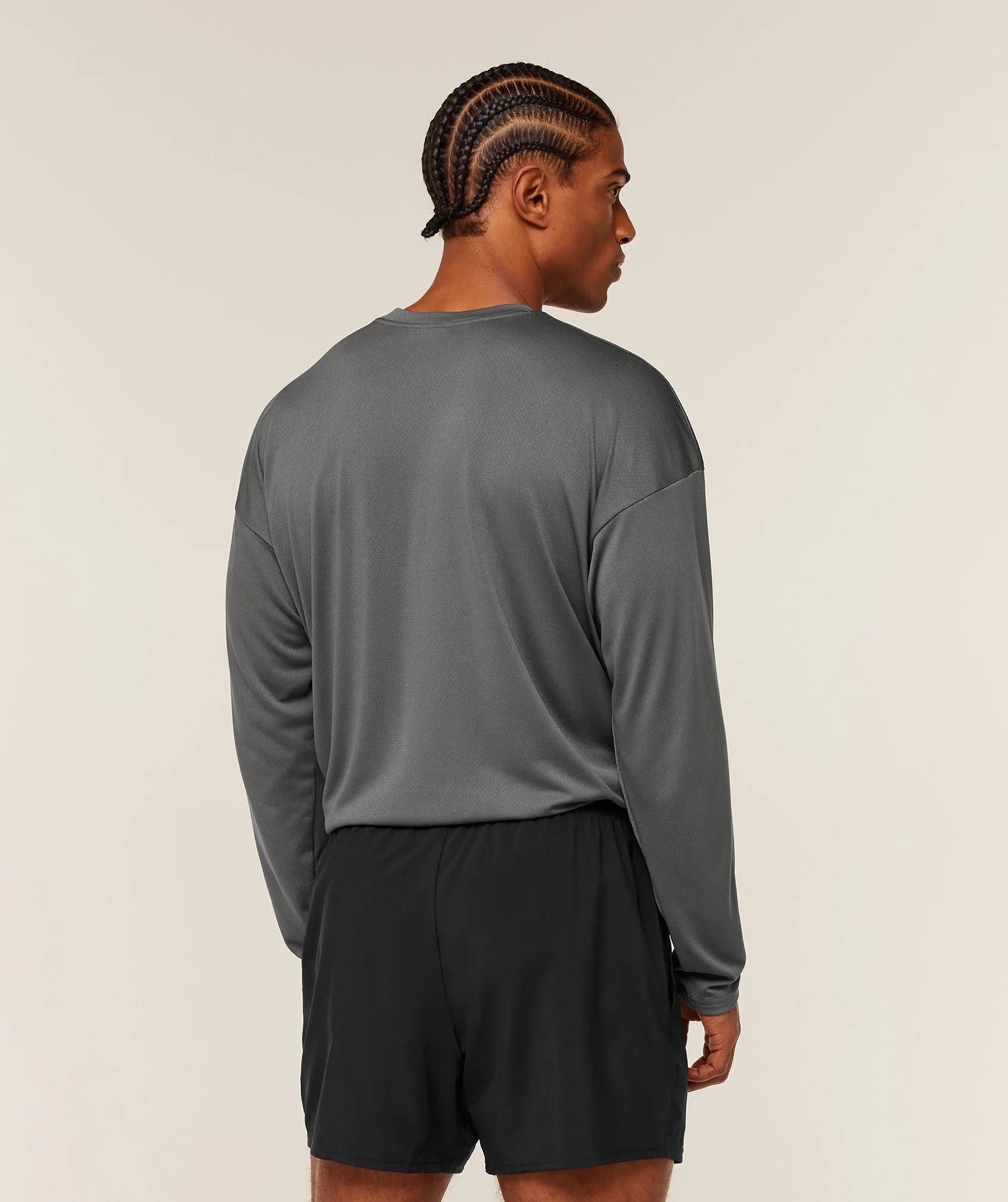 Gymshark Arrival Oversized Long Sleeve T-Shirt - Silhouette Grey sold by Gymshark product image thumbnail 3