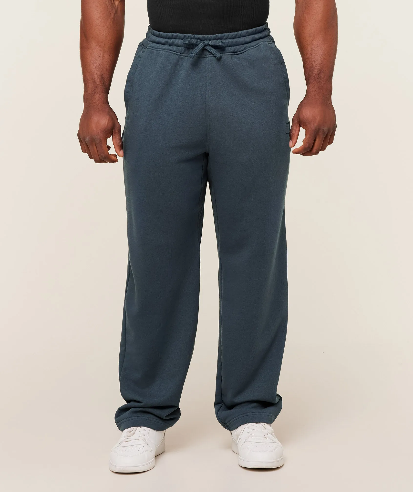Gymshark Power Straight Leg Pants - GS Stealth Blue/GS Deep Petrol Blue sold by Gymshark