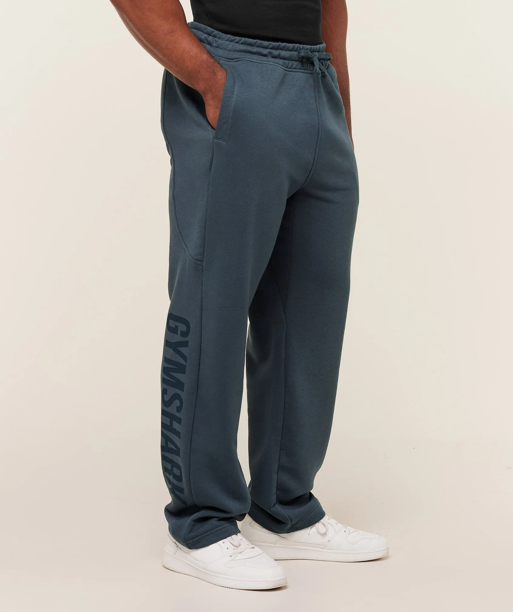 Gymshark Power Straight Leg Pants - GS Stealth Blue/GS Deep Petrol Blue sold by Gymshark product image thumbnail 3