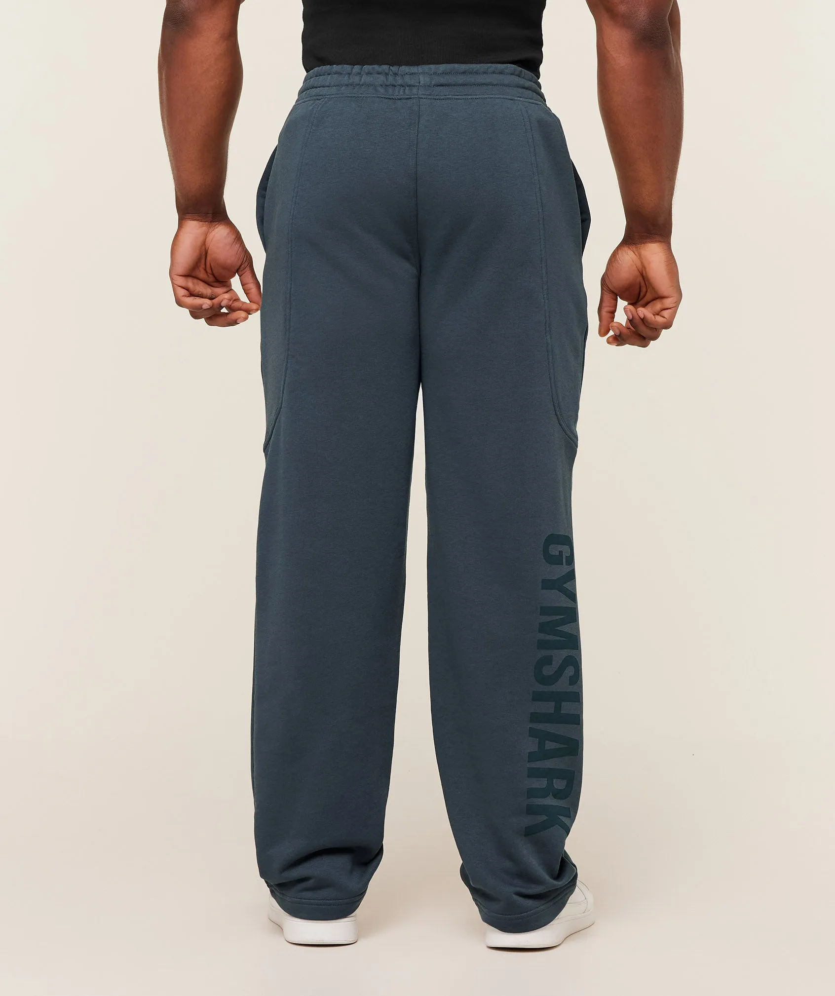 Gymshark Power Straight Leg Pants - GS Stealth Blue/GS Deep Petrol Blue sold by Gymshark product image thumbnail 2