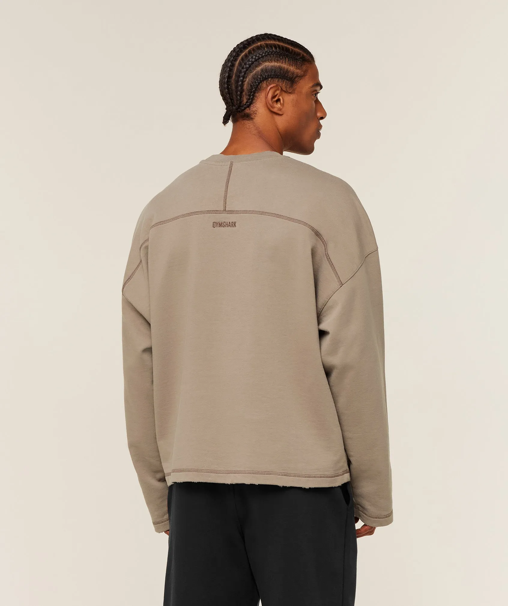 Gymshark Re-Rack Crew Neck Pullover - Lifestyle Brown sold by Gymshark product image thumbnail 2