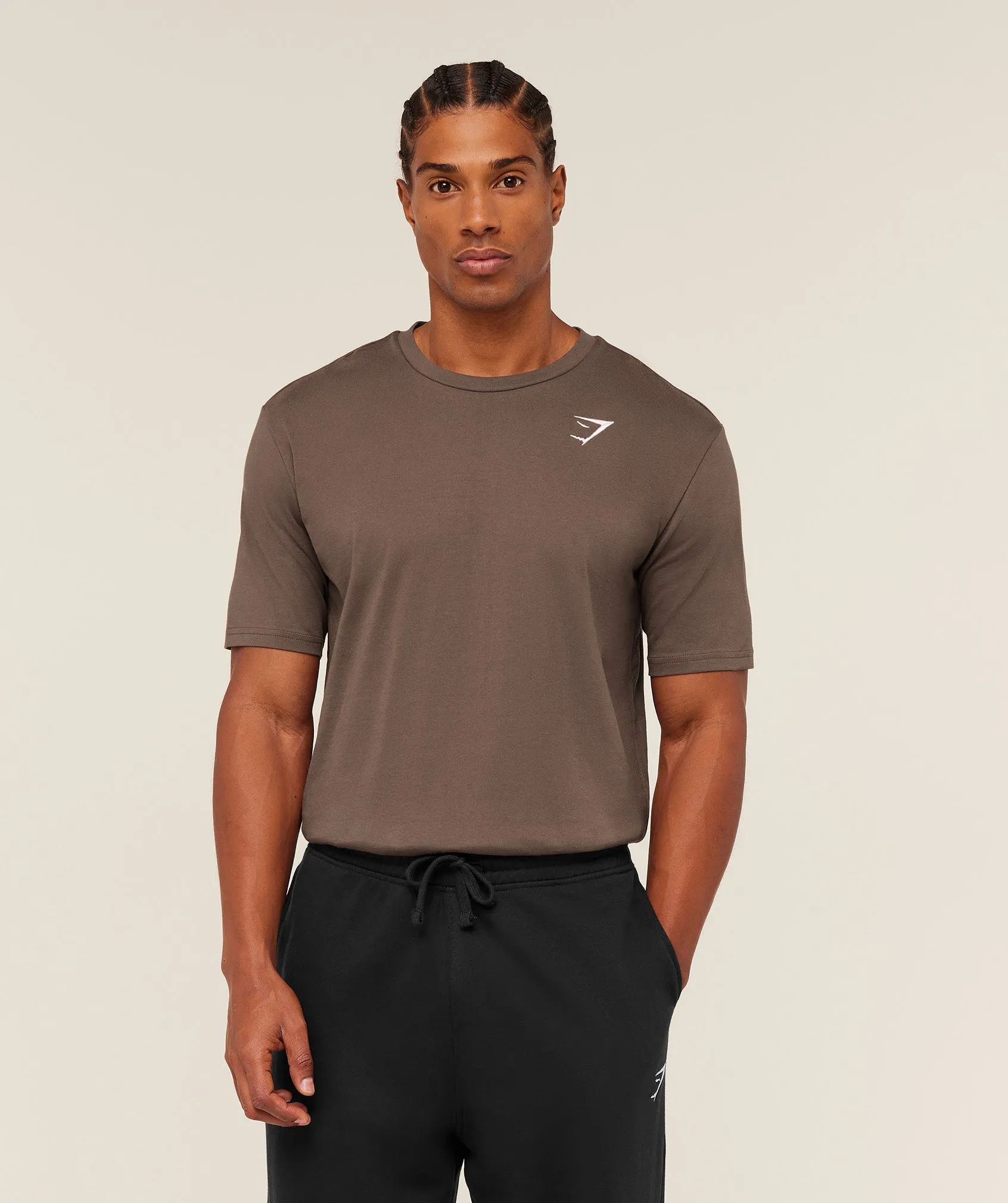Gymshark Crest T-Shirt - Soft Brown sold by Gymshark