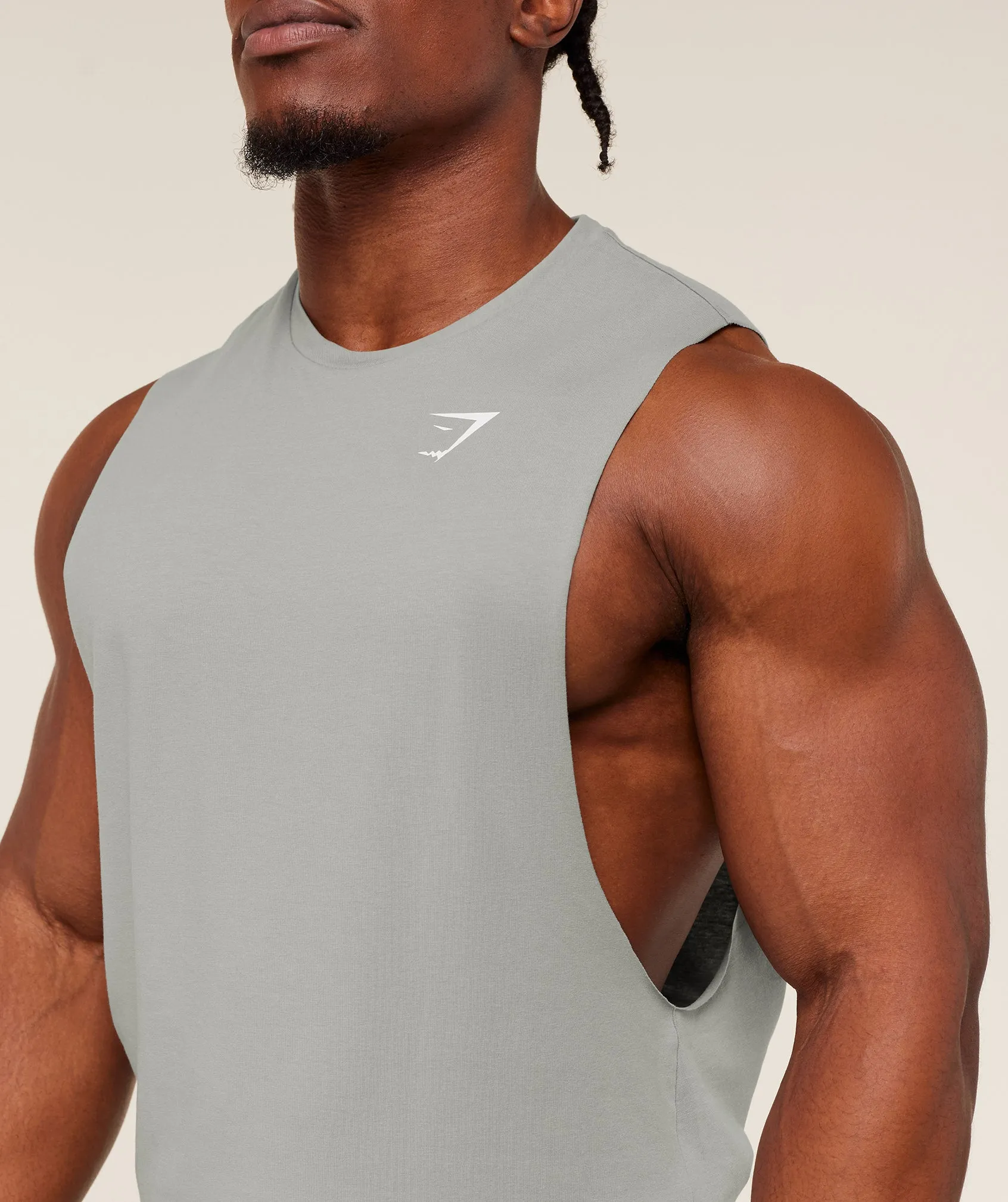 Gymshark Critical 2.0 Drop Arm Tank - Smokey Grey sold by Gymshark product image thumbnail 5