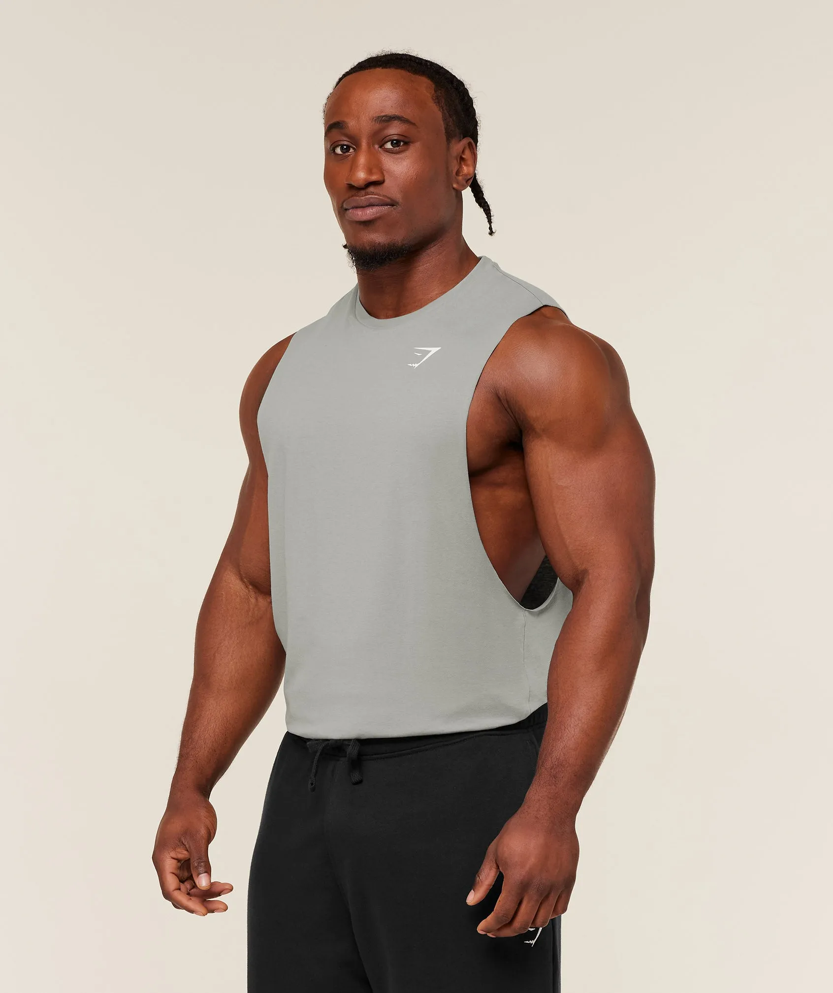 Gymshark Critical 2.0 Drop Arm Tank - Smokey Grey sold by Gymshark product image thumbnail 4