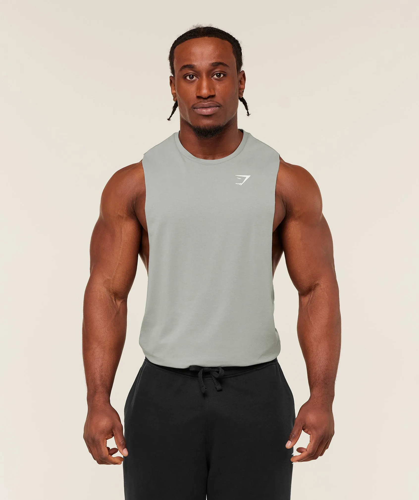 Gymshark Critical 2.0 Drop Arm Tank - Smokey Grey sold by Gymshark
