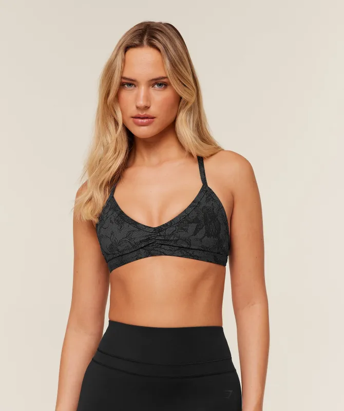 Gymshark Minimal Sports Bra - Black/Onyx Grey sold by Gymshark