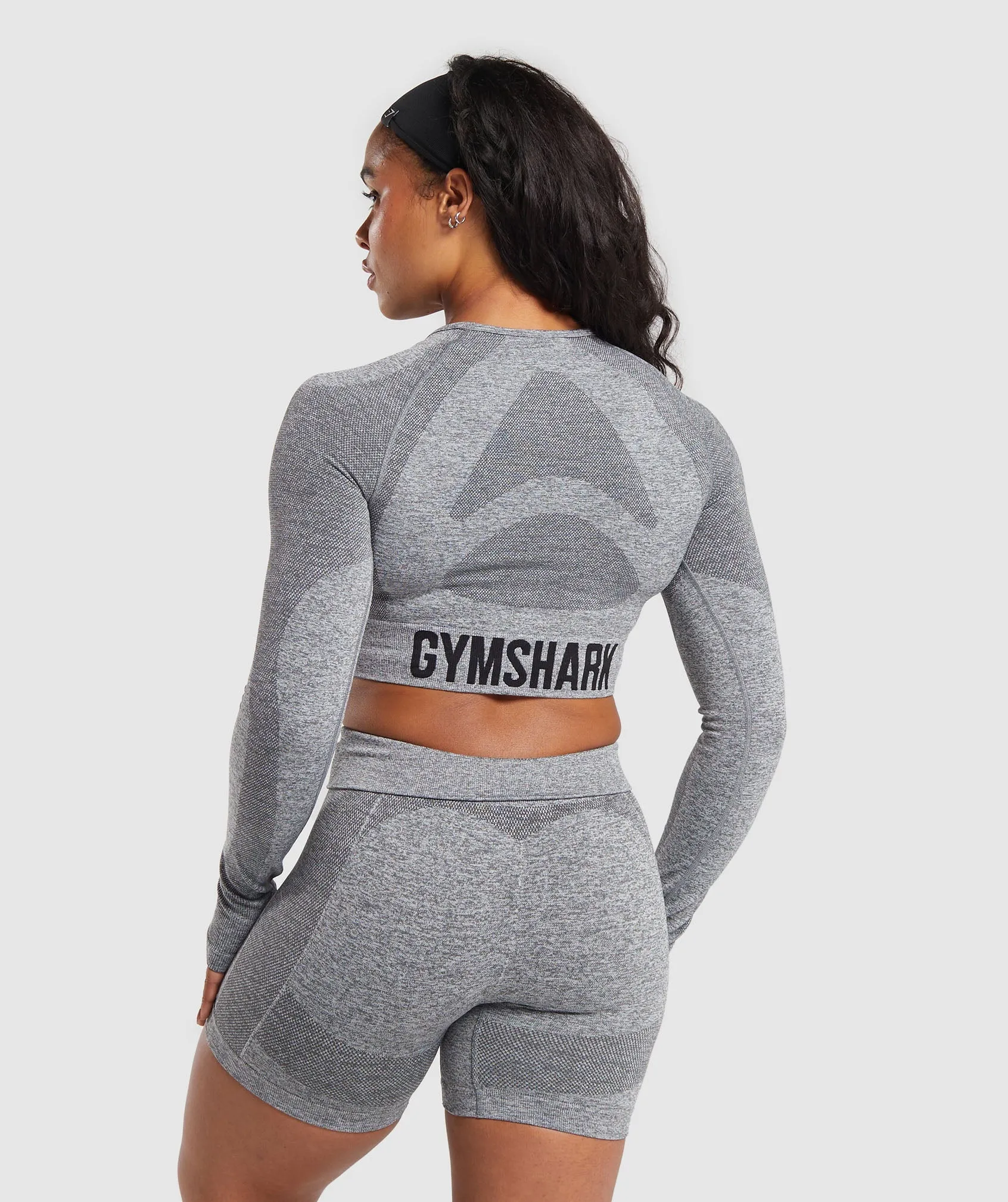 Gymshark Flex Long Sleeve Crop Top - Charcoal Grey Marl sold by Gymshark product image thumbnail 2