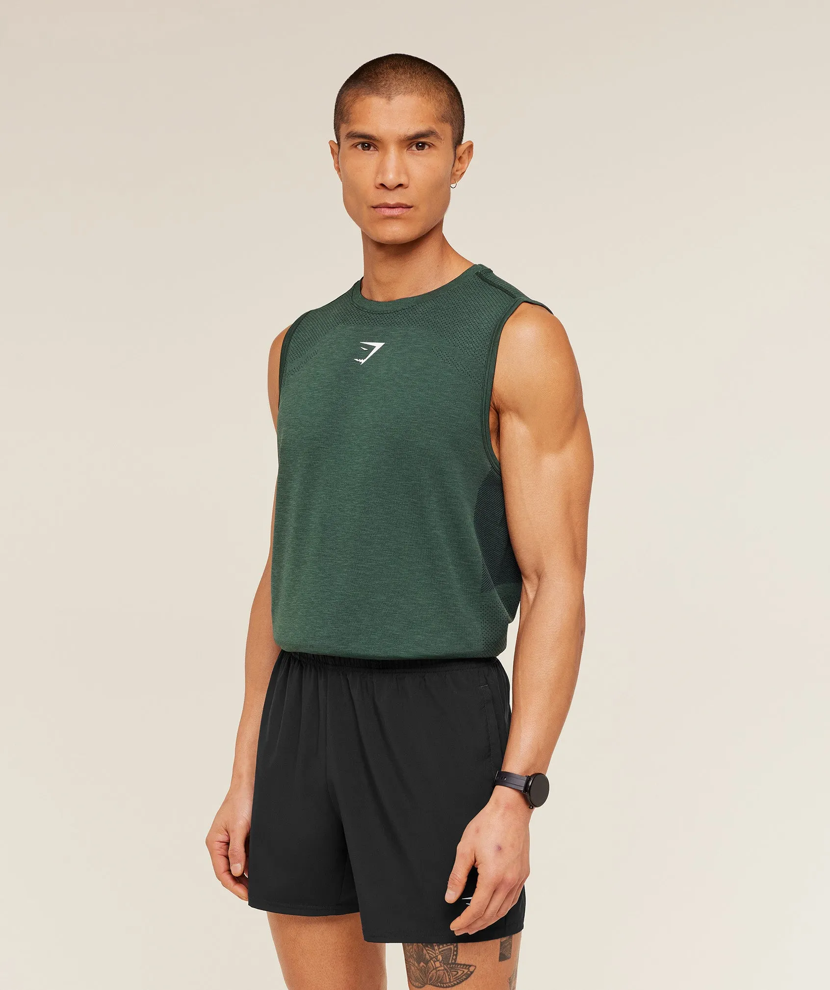 Gymshark Lightweight Seamless Tank - GS Victory Green/ Marl sold by Gymshark product image thumbnail 3