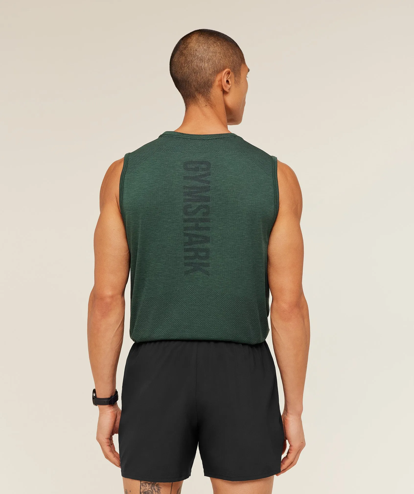 Gymshark Lightweight Seamless Tank - GS Victory Green/ Marl sold by Gymshark product image thumbnail 4