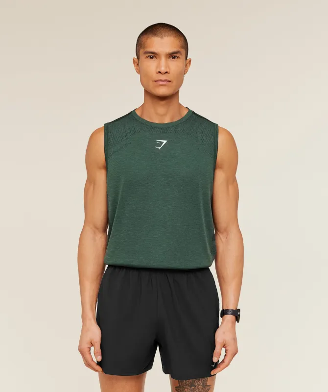 Gymshark Lightweight Seamless Tank - GS Victory Green/ Marl sold by Gymshark