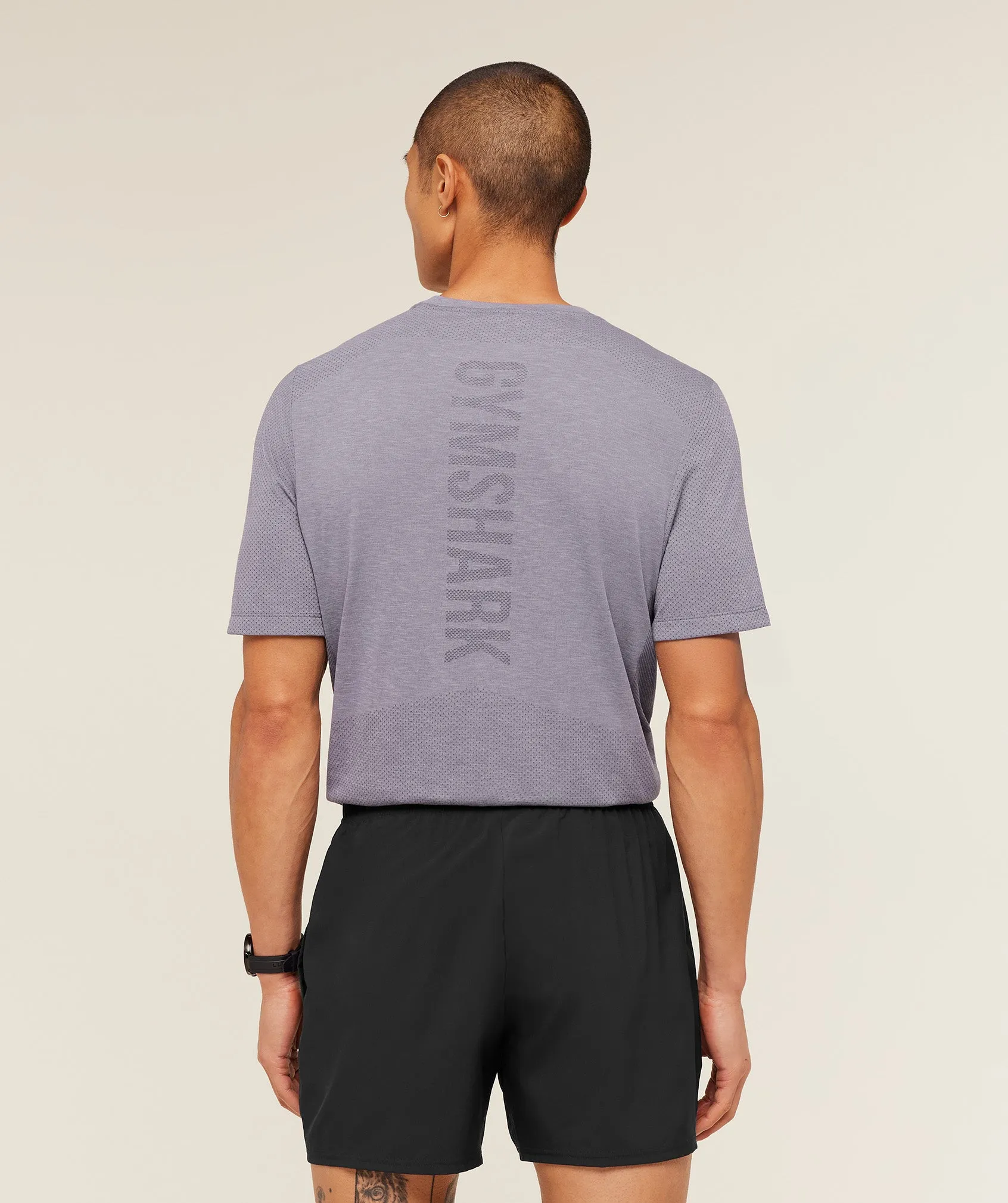 Gymshark Lightweight Seamless T-Shirt - GS Fog Purple/ Marl sold by Gymshark product image thumbnail 2