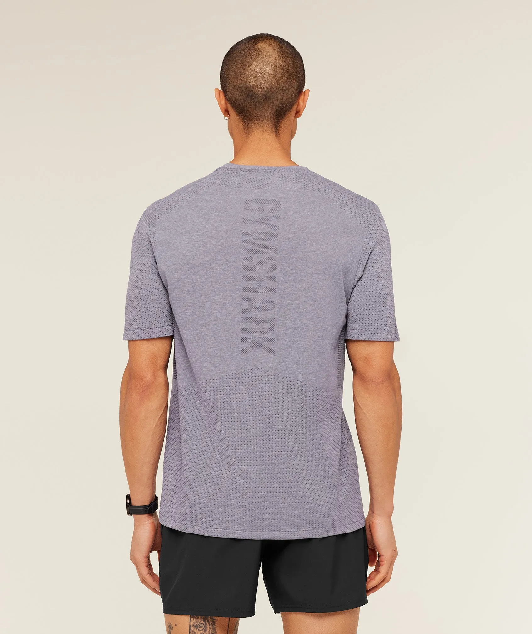 Gymshark Lightweight Seamless T-Shirt - GS Fog Purple/ Marl sold by Gymshark product image thumbnail 5