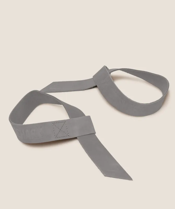 Gymshark Leather Lifting Straps - Pitch Grey sold by Gymshark