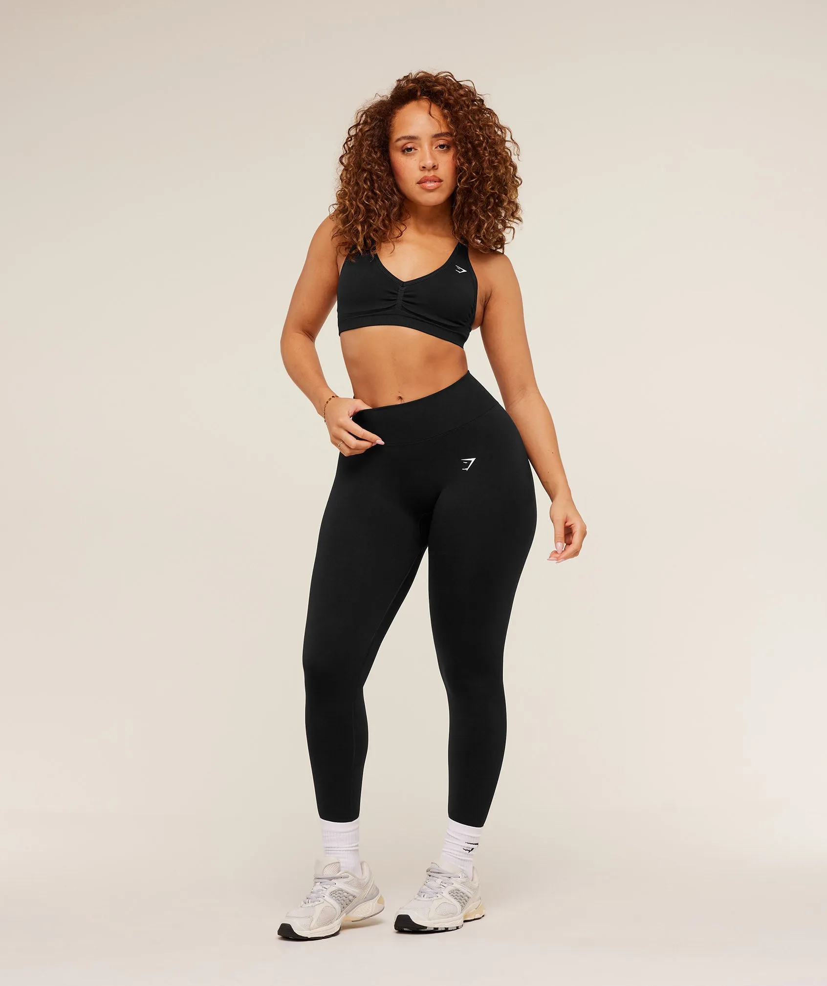 Gymshark Lift Seamless Sports Bra - Black/Black Marl sold by Gymshark product image thumbnail 5
