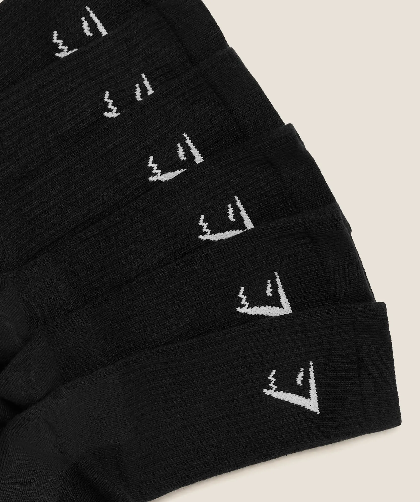 Gymshark Crew Socks 6pk - GS Black sold by Gymshark product image thumbnail 2