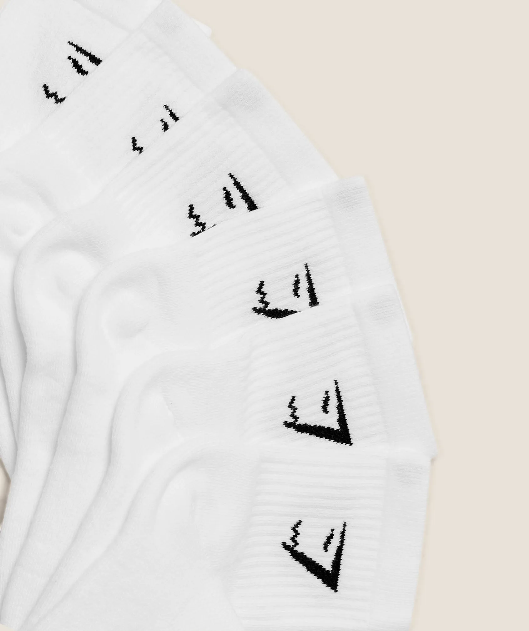 Gymshark Midi Socks 6pk - GS White sold by Gymshark product image thumbnail 2