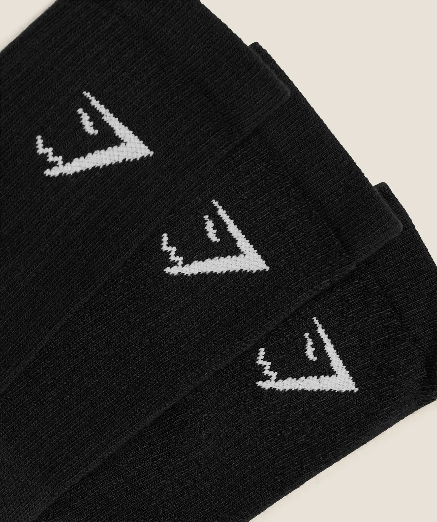 Gymshark Crew Socks 3pk - GS Black sold by Gymshark product image thumbnail 2