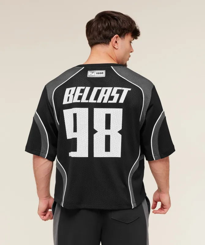 Gymshark x Carlos Belcast Mesh Jersey - GS Black made by Gymshark