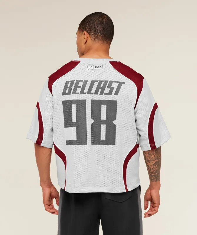 Gymshark x Carlos Belcast Mesh Jersey - Light Grey made by Gymshark