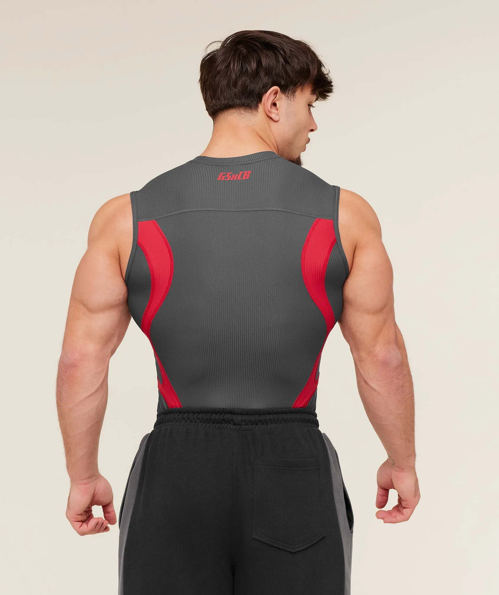 Gymshark x Carlos Belcast Tank Baselayer - Onyx Grey sold by Gymshark product image thumbnail 2