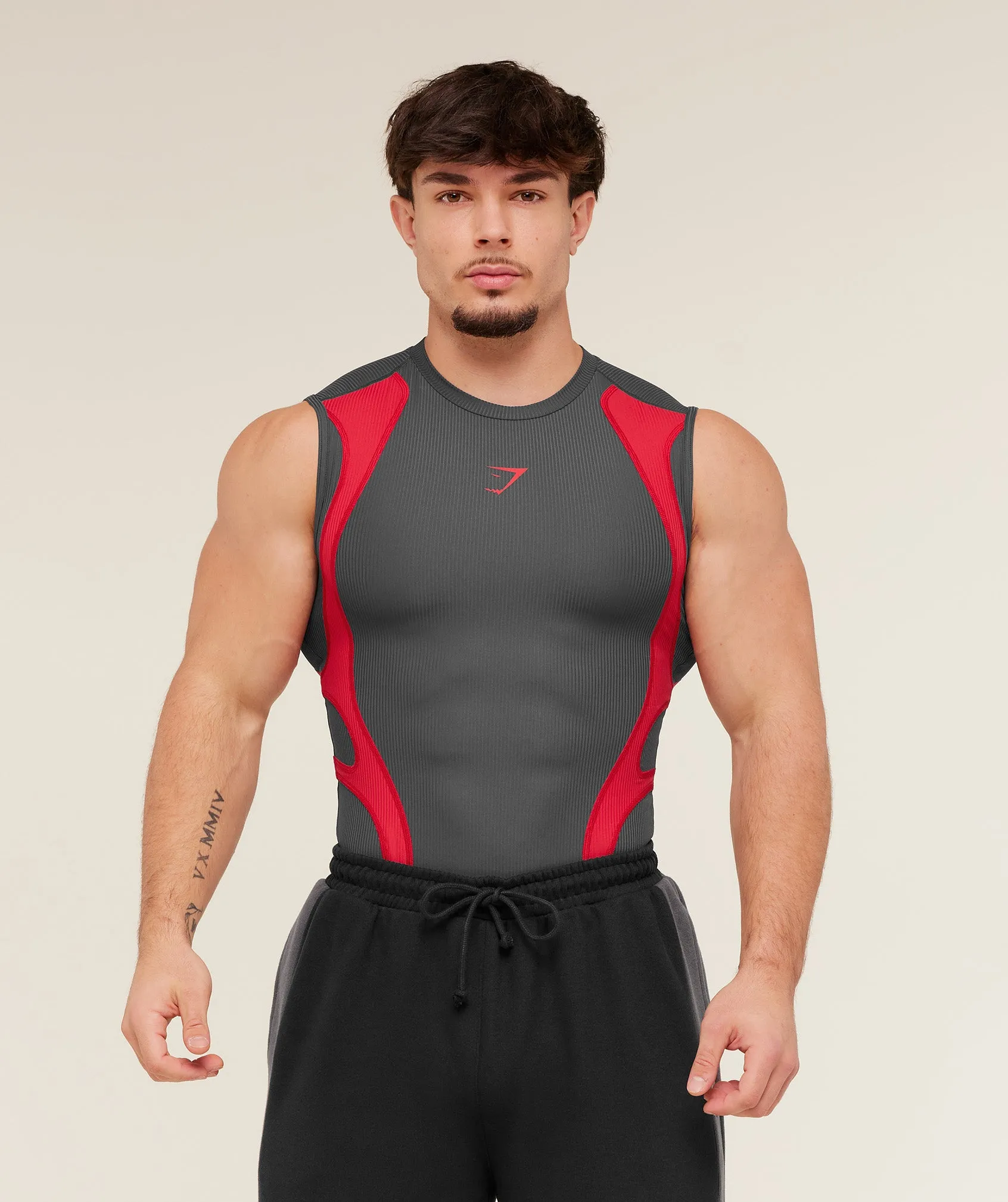 Gymshark x Carlos Belcast Tank Baselayer - Onyx Grey sold by Gymshark