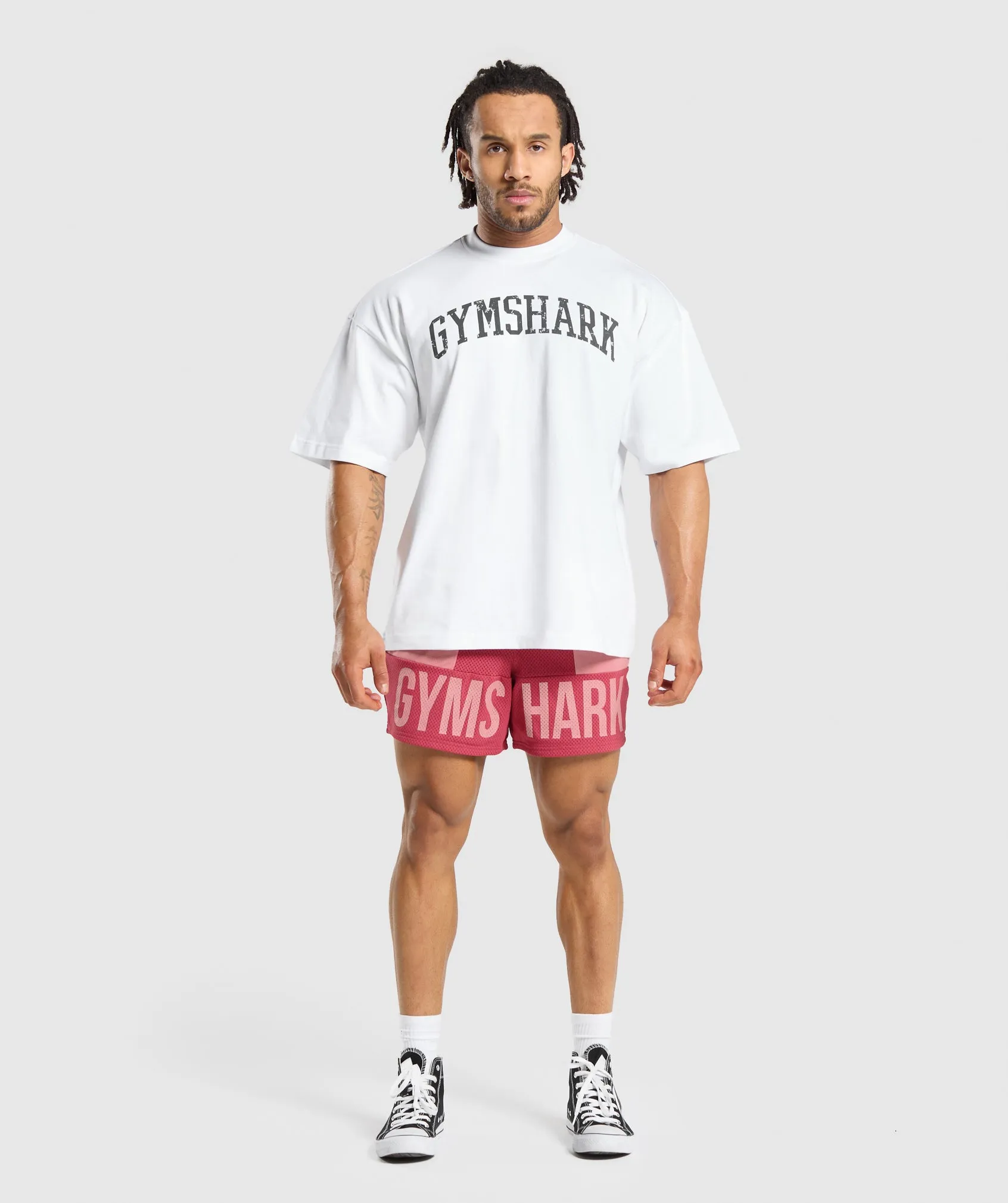 Gymshark Brandmark Mesh 5" Shorts - Vintage Pink/Classic Pink sold by Gymshark product image thumbnail 4