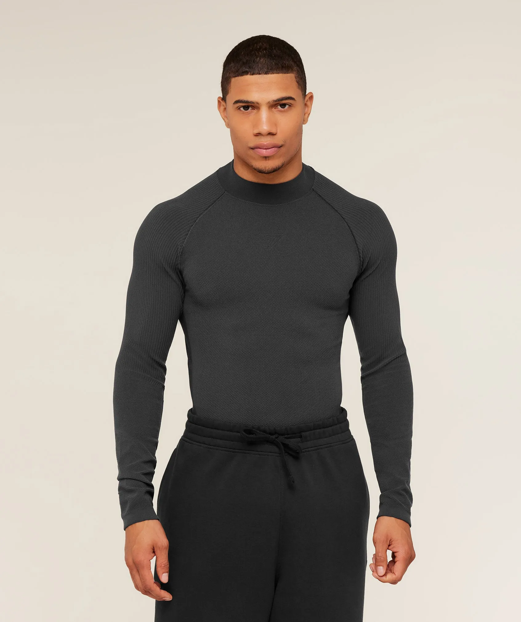Gymshark Physique Long Sleeve T-Shirt - GS Onyx Grey/GS Black sold by Gymshark