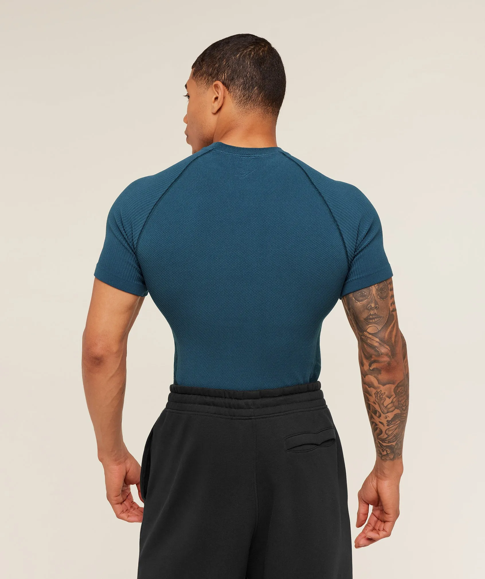 Gymshark Physique T-Shirt - GS Stealth Blue/GS Deep Petrol Blue sold by Gymshark product image thumbnail 2
