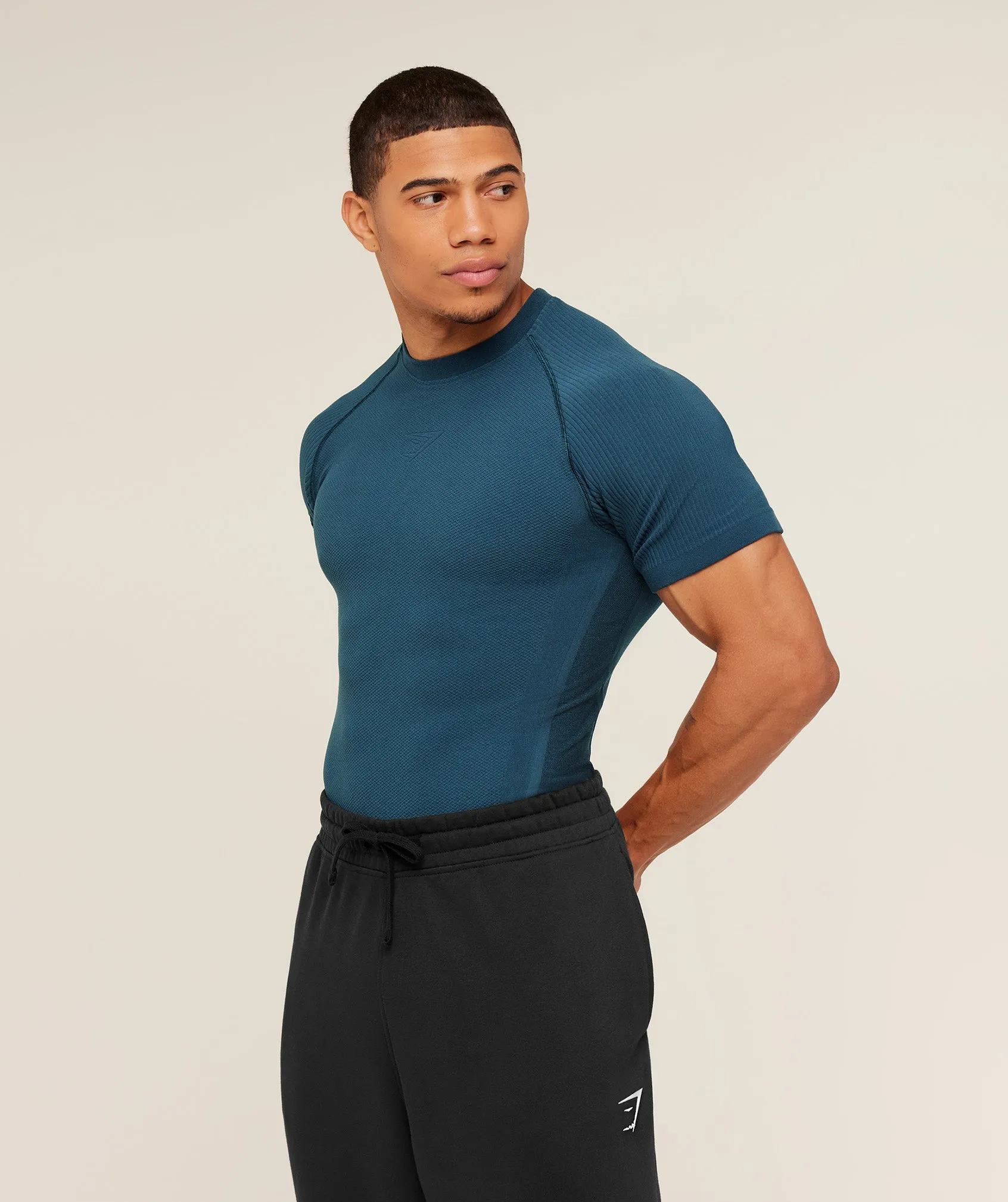 Gymshark Physique T-Shirt - GS Stealth Blue/GS Deep Petrol Blue sold by Gymshark product image thumbnail 3