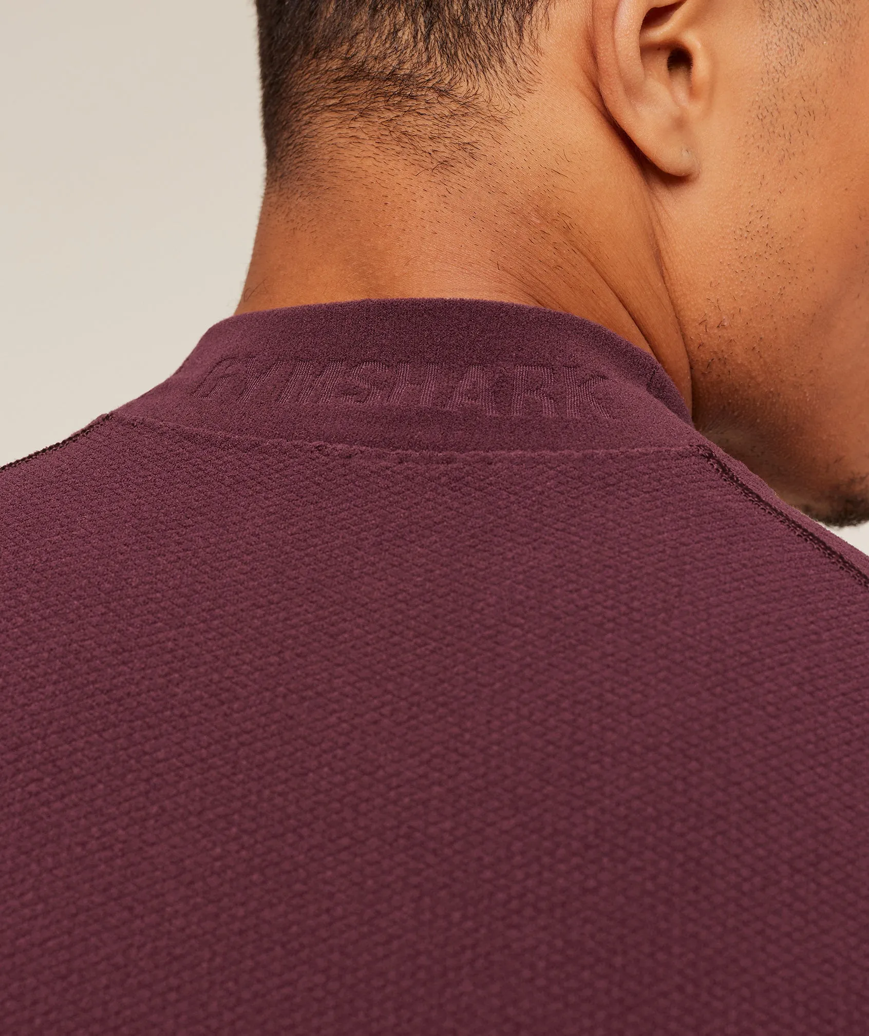 Gymshark Physique Long Sleeve T-Shirt - GS Impact Burgundy/GS Cherry Purple sold by Gymshark product image thumbnail 5