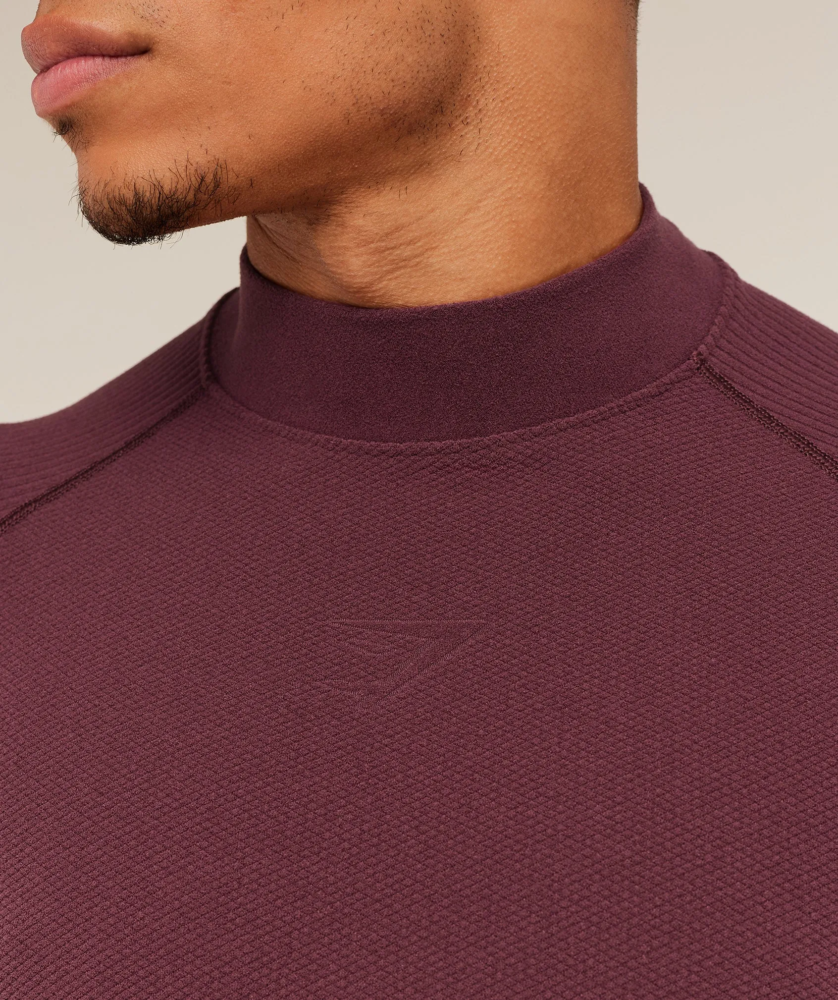 Gymshark Physique Long Sleeve T-Shirt - GS Impact Burgundy/GS Cherry Purple sold by Gymshark product image thumbnail 4