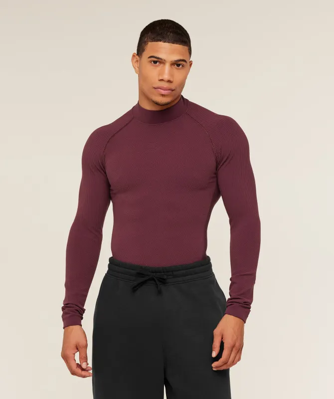 Gymshark Physique Long Sleeve T-Shirt - GS Impact Burgundy/GS Cherry Purple sold by Gymshark