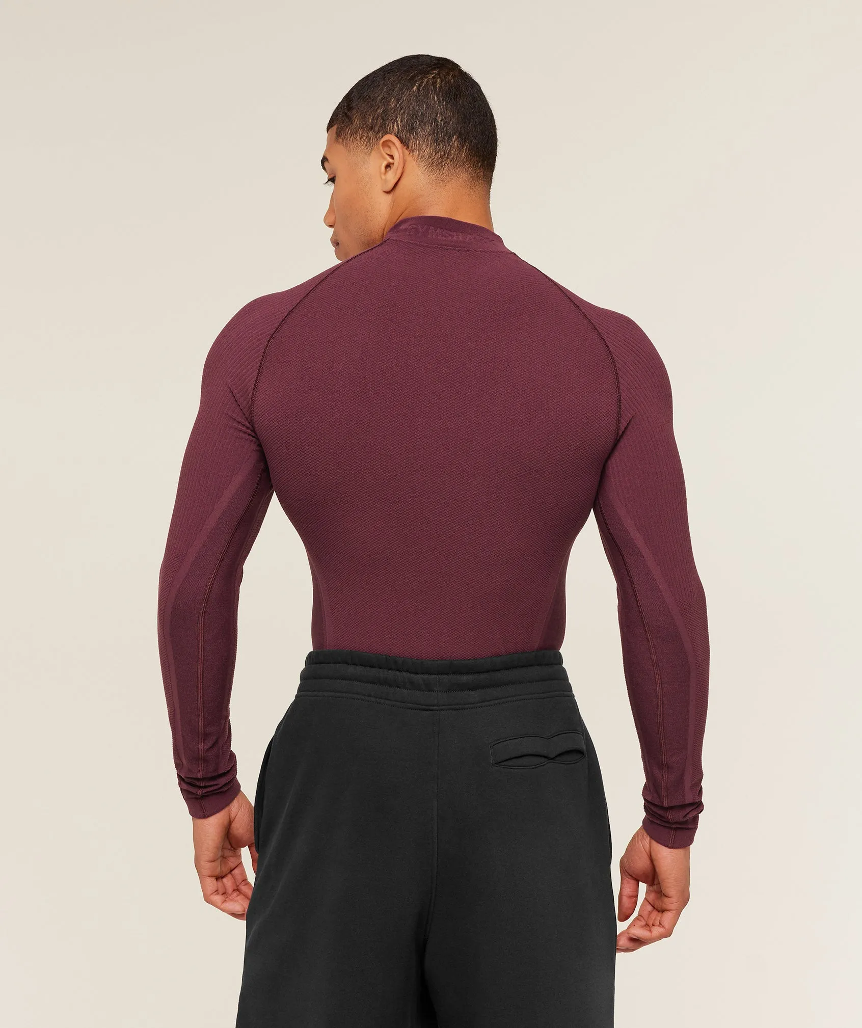 Gymshark Physique Long Sleeve T-Shirt - GS Impact Burgundy/GS Cherry Purple sold by Gymshark product image thumbnail 2