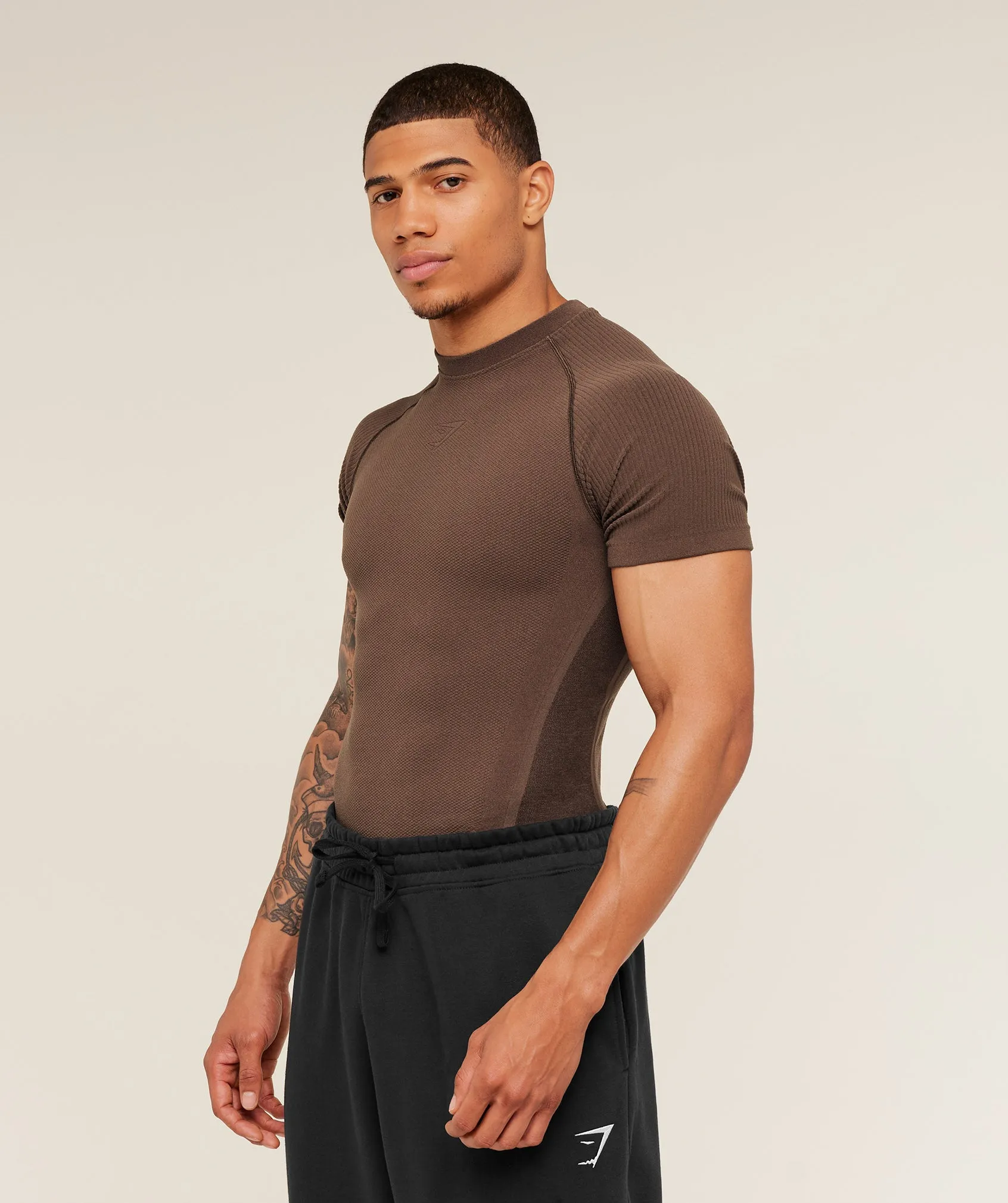 Gymshark Physique T-Shirt - Soft Brown/Archive Brown sold by Gymshark product image thumbnail 3