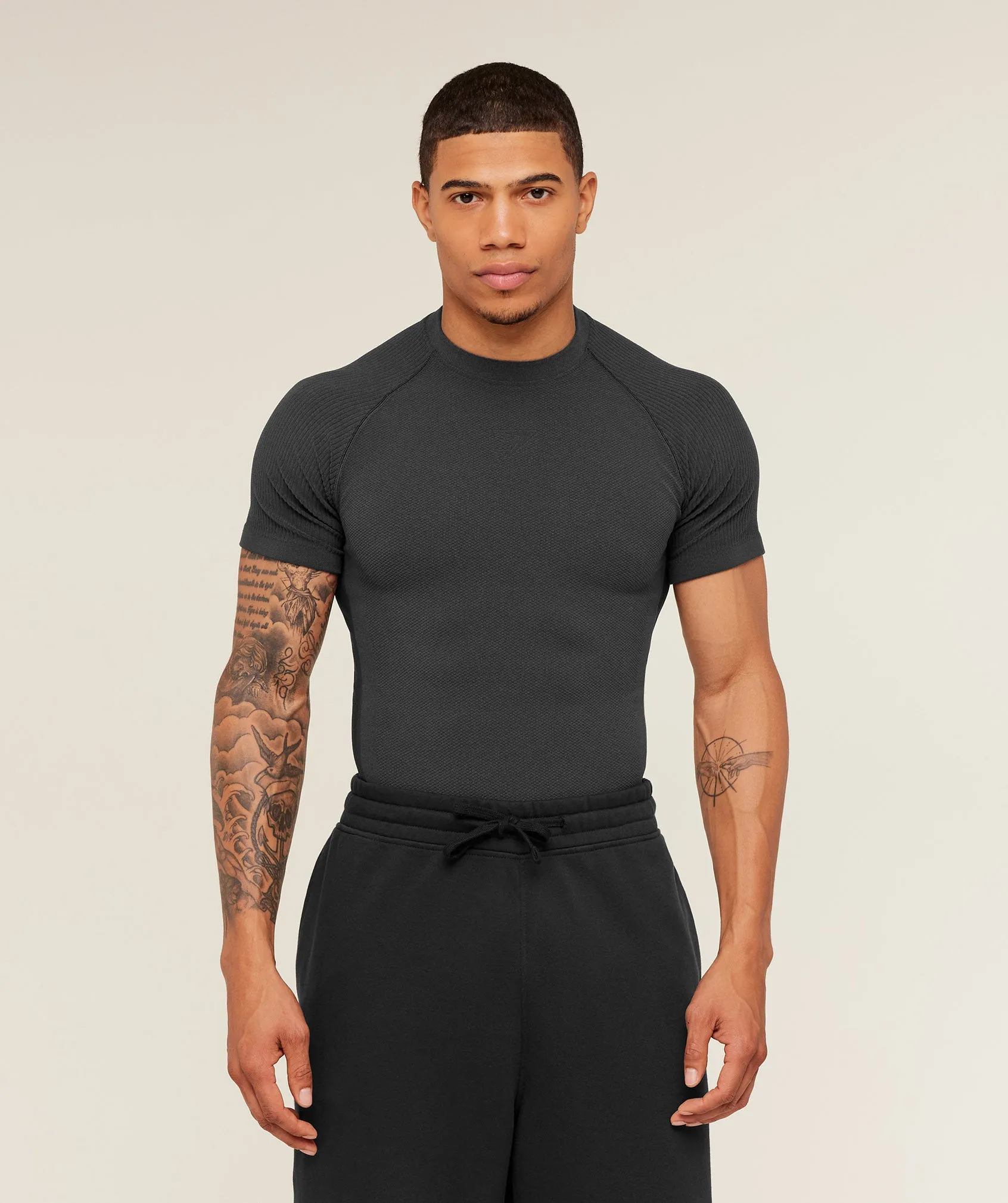 Gymshark Physique T-Shirt - Grey/GS Black sold by Gymshark
