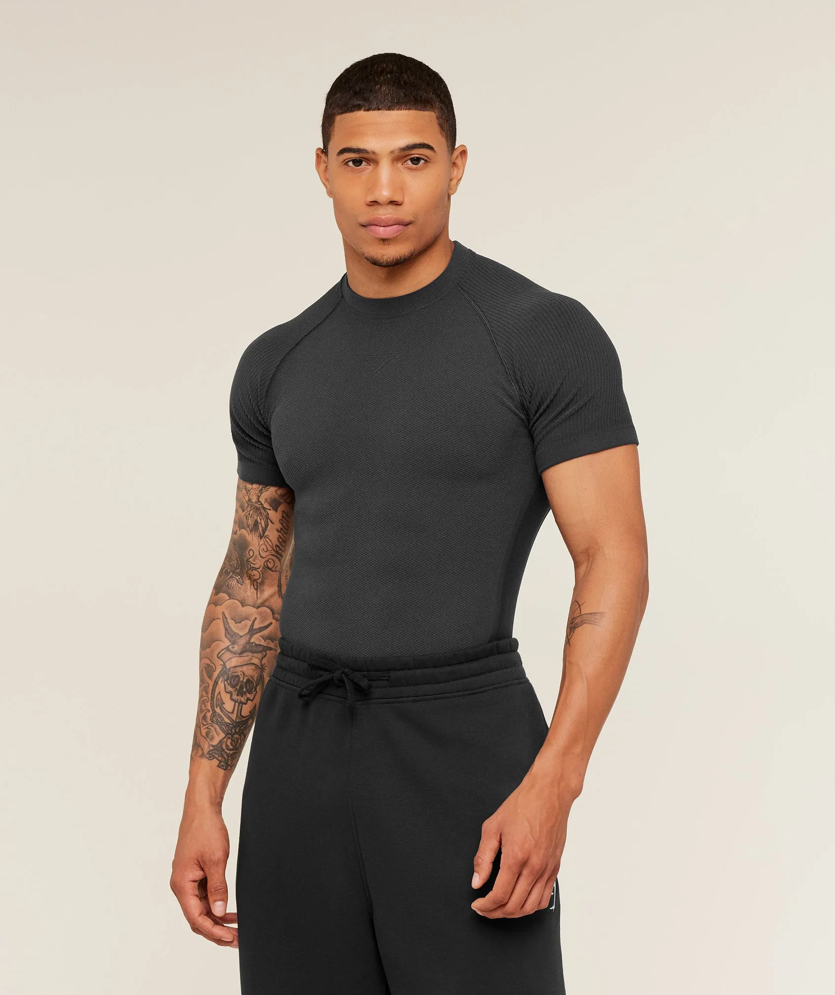 Gymshark Physique T-Shirt - Grey/GS Black sold by Gymshark product image thumbnail 3