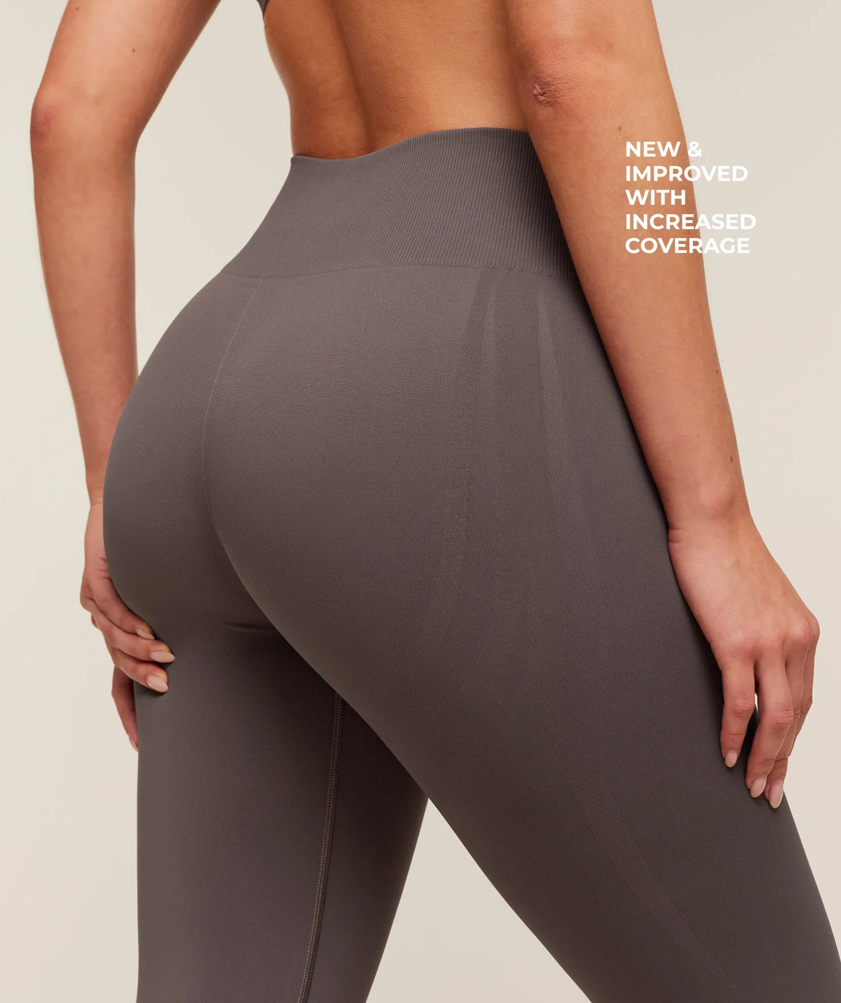 Gymshark Everyday Seamless Flared Legging 2.0 - Cool Brown sold by Gymshark product image thumbnail 3