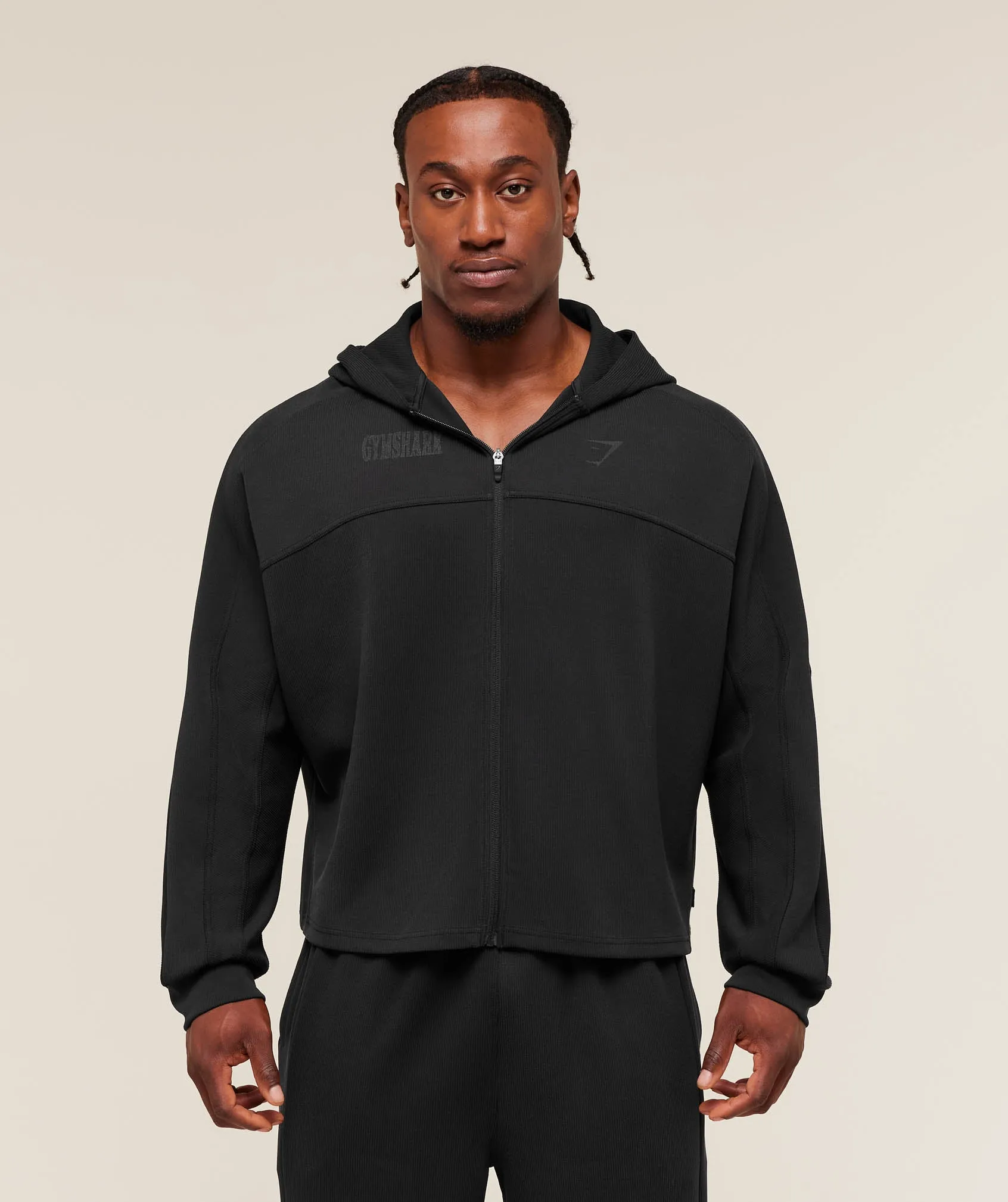 Gymshark Bodybuilding Zip Up Hoodie - GS Black sold by Gymshark product image thumbnail 2