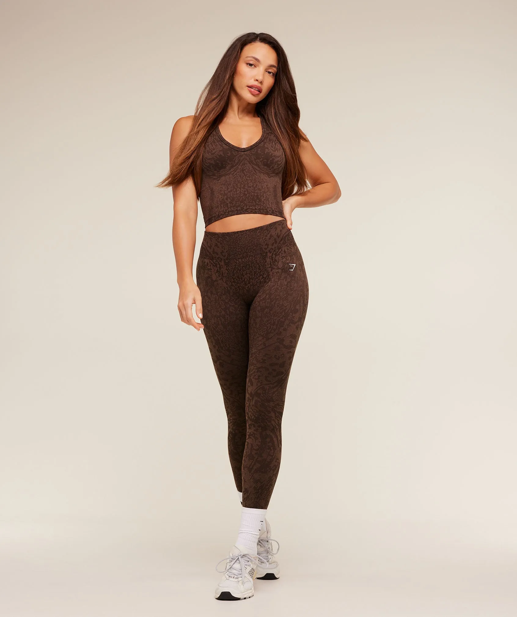 Gymshark Adapt Animal X Whitney Tank Top with Shelf - Archive Brown / Soft Brown sold by Gymshark product image thumbnail 5