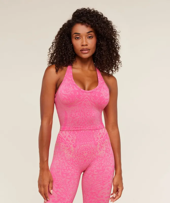 Gymshark Adapt Animal X Whitney Tank Top with Shelf - Electric Pink /  Sorbet Yellow made by Gymshark