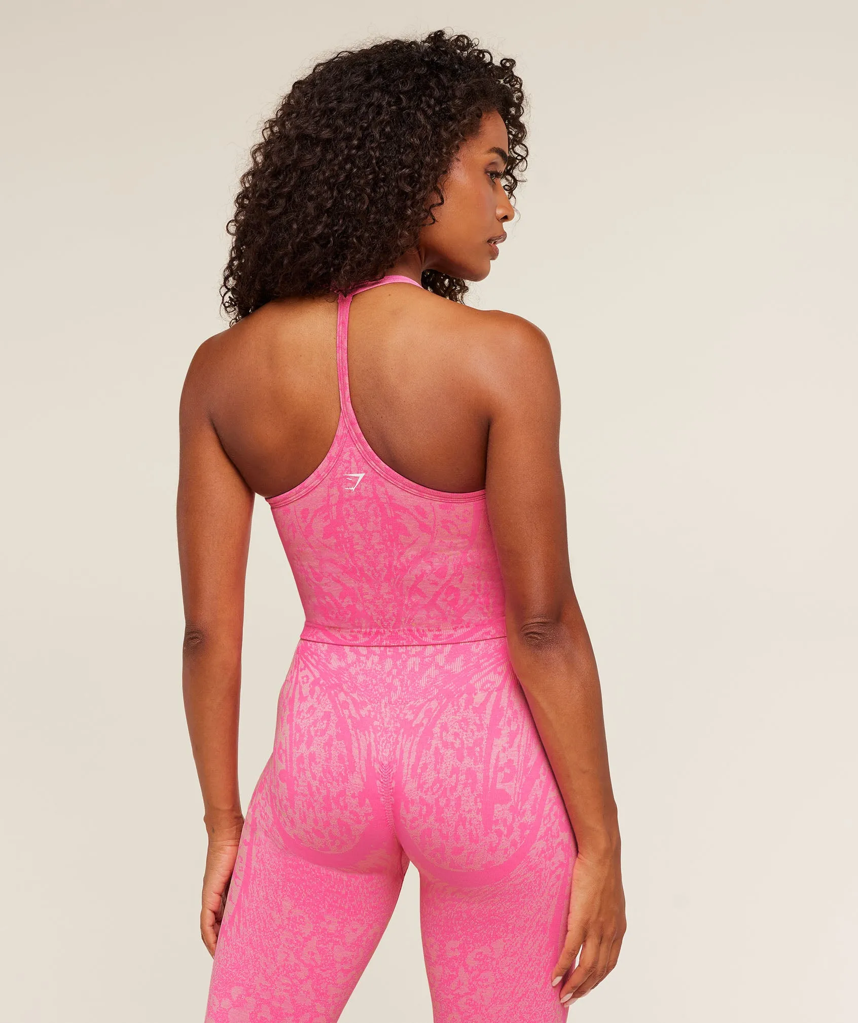Gymshark Adapt Animal X Whitney Tank Top with Shelf - Electric Pink / Sorbet Yellow sold by Gymshark product image thumbnail 3