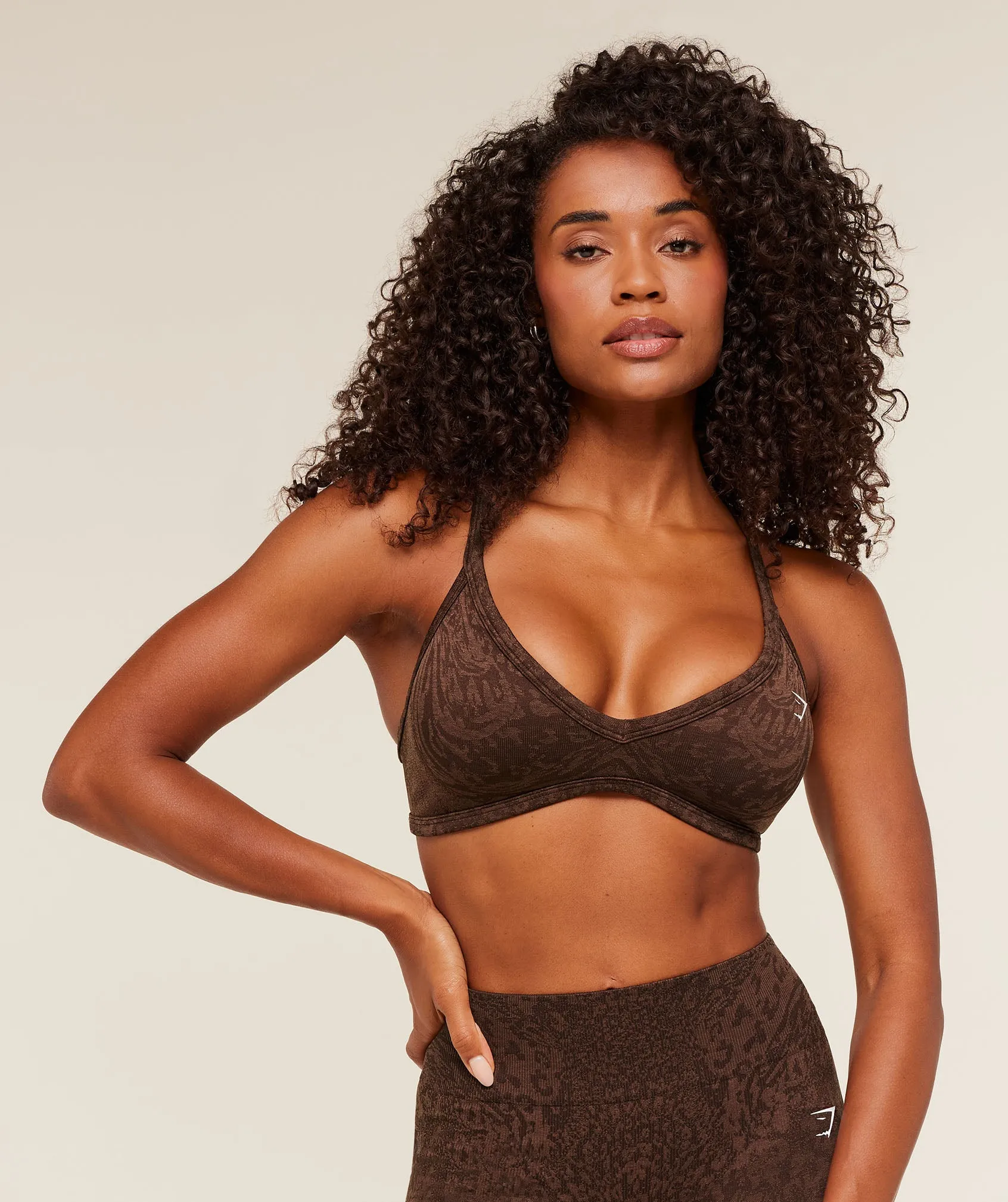 Gymshark Adapt Animal X Whitney Sports Bra - Archive Brown / Soft Brown sold by Gymshark product image thumbnail 4
