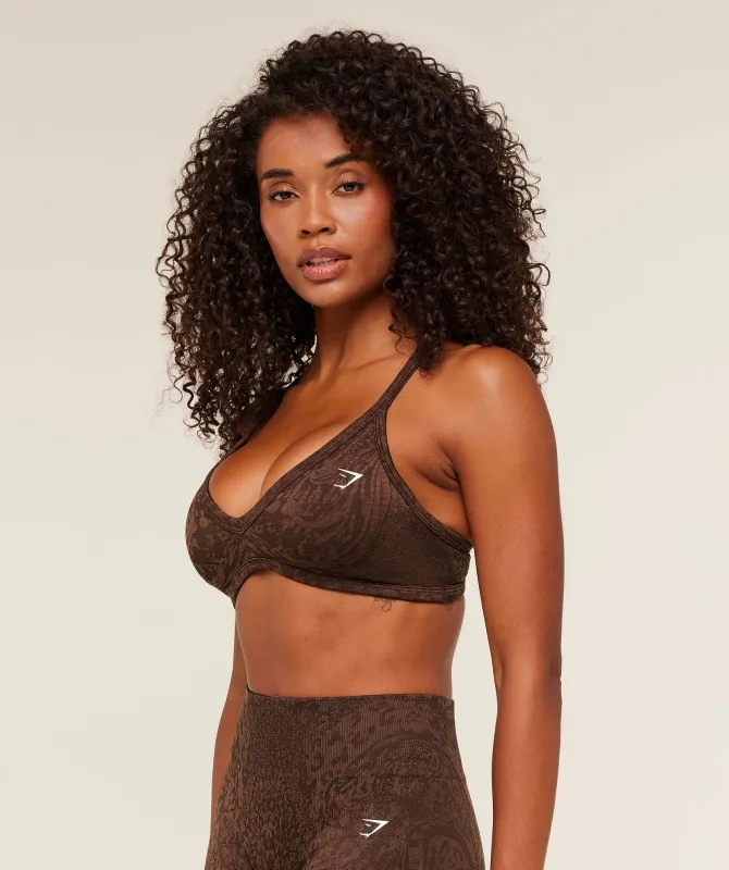 Gymshark Adapt Animal X Whitney Sports Bra - Archive Brown /  Soft Brown sold by Gymshark