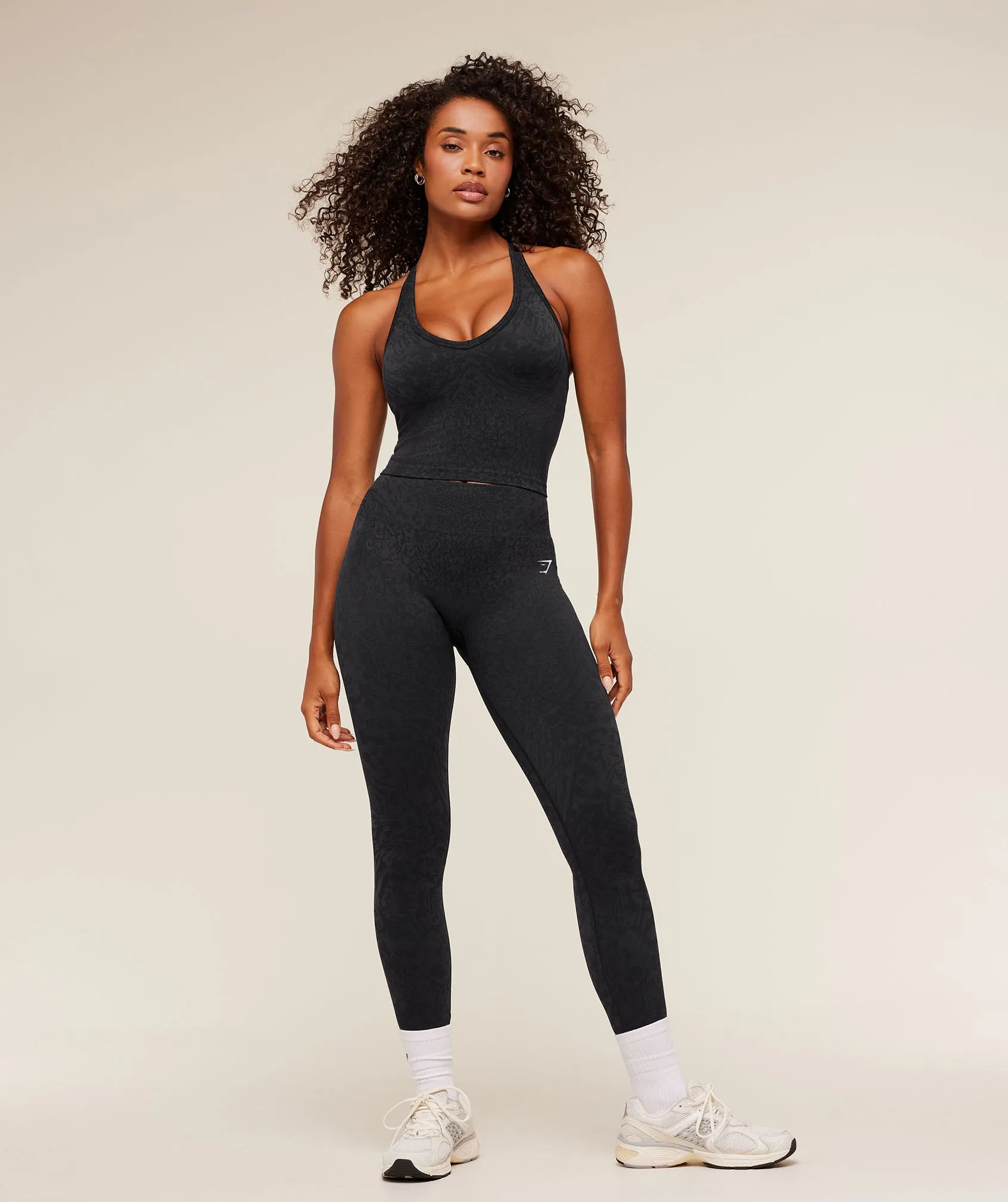 Gymshark Adapt Animal X Whitney Tank Top with Shelf - Black / Asphalt Grey sold by Gymshark product image thumbnail 5