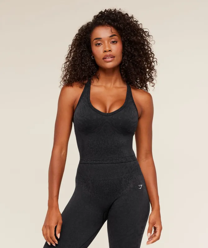 Gymshark Adapt Animal X Whitney Tank Top with Shelf - Black /  Asphalt Grey made by Gymshark