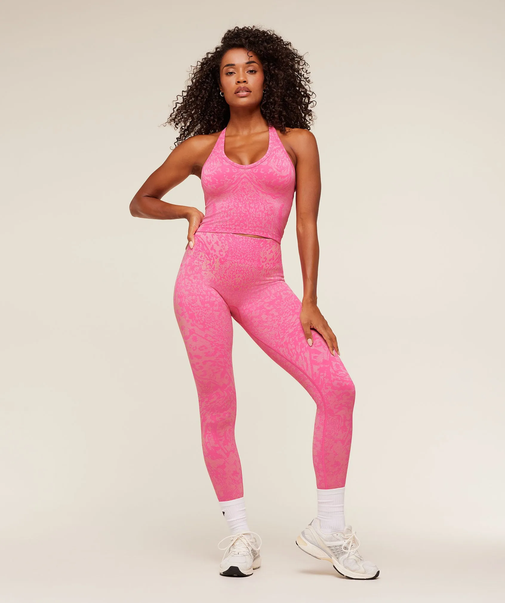 Gymshark Adapt Animal X Whitney Leggings - Electric Pink / Sorbet Yellow sold by Gymshark product image thumbnail 5