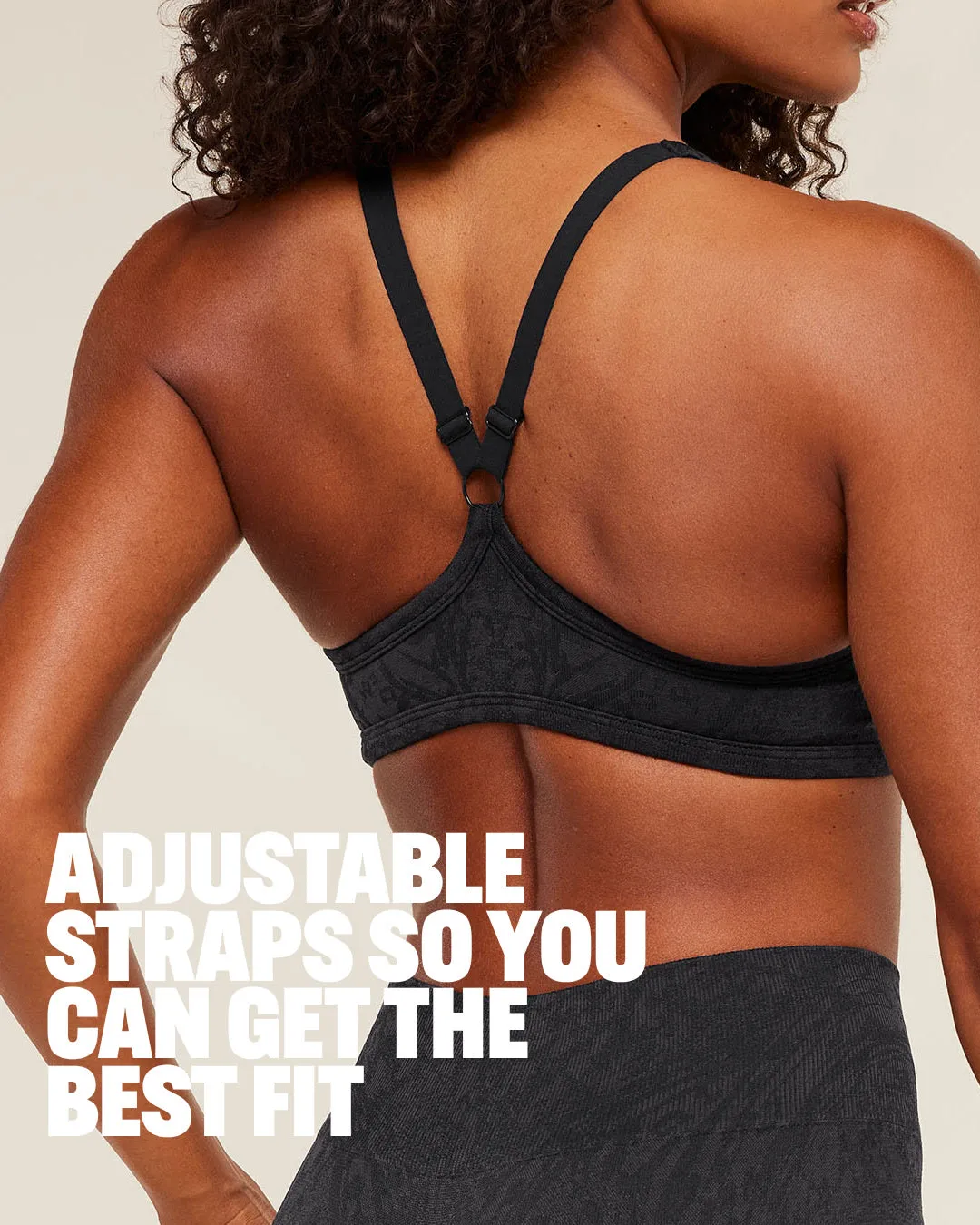 Gymshark Adapt Animal X Whitney Sports Bra - Black / Asphalt Grey sold by Gymshark product image thumbnail 2